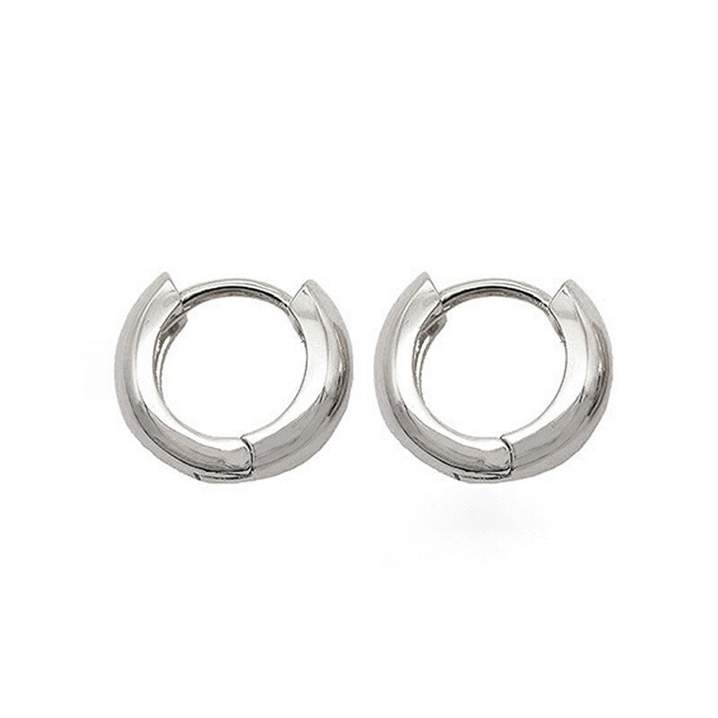 14mm platinos sp. nerūdijančio plieno auskarų įvėrimai, 2vnt. 1