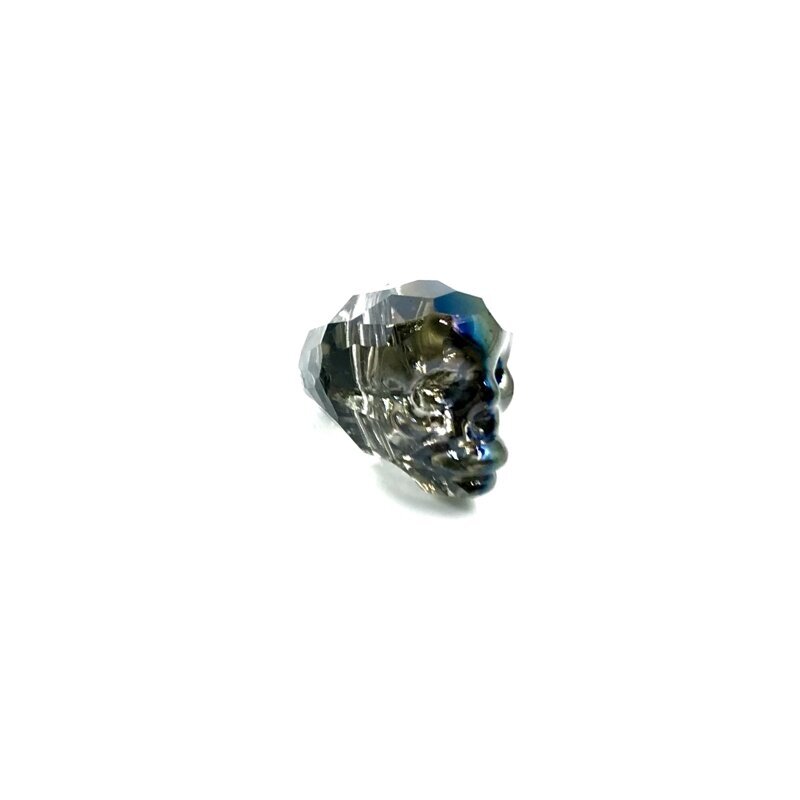 14x13mm rudos sp. stiklo karoliukas kaukolė, 1vnt. 1