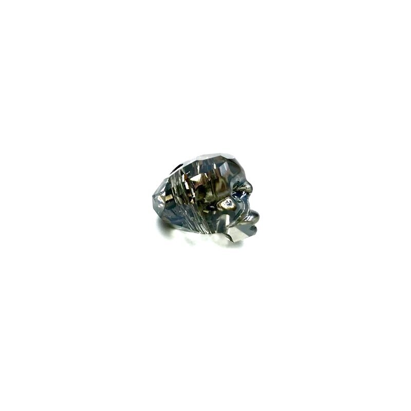 14x13mm rudos sp. stiklo karoliukas kaukolė, 1vnt. 2