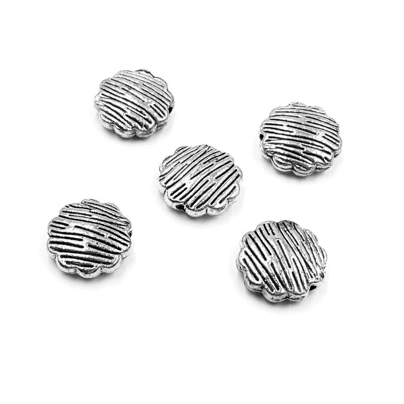 14x14mm sidabro sp. intarpai, 5vnt.