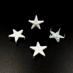 15mm baltoa sp. žvaigždės formos, užlankstomos kniedės, 10g (apie 36vnt.)