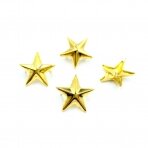 15x14mm aukso sp. žvaigždės formos, užlankstomos kniedės, 10g (apie 45vnt.)