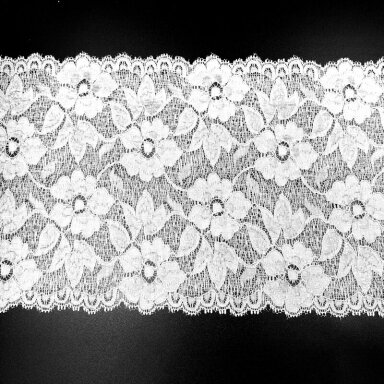 155mm baltos sp. elastinis nėrinys, 1m