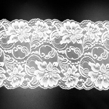 155mm baltos sp. elastinis nėrinys, 1m