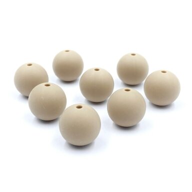15mm kreminės sp. silikoniniai karoliukai, 8vnt. 15mm kreminės sp. silikoniniai karoliukai, 8vnt.
