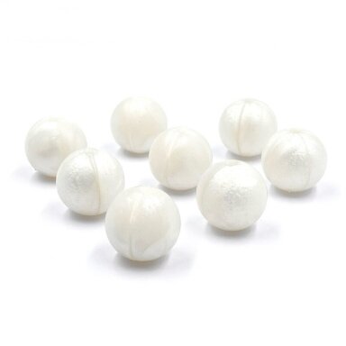 15mm perlamutrinės kreminės sp. silikoniniai karoliukai, 8vnt. 15mm perlamutrinės kreminės sp. silikoniniai karoliukai, 8vnt.