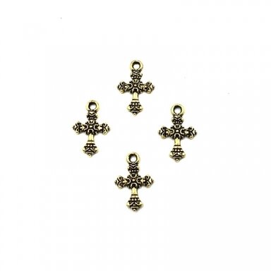 15x10mm aukso sp. pakabukas kryžius, 49vnt.