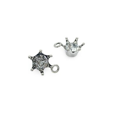 15x11mm sidabro sp. pakabukas karūna, 1vnt.