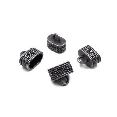 15x13x10mm juodintos sp. kepurėlės, 6vnt.