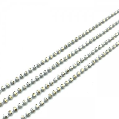 1,5x1,5mm žydros sp. grandinėlė, 1m.