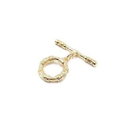 15x22mm 14k aukso sp. nerūdijančio plieno perkišamas užsegimas, 1vnt.