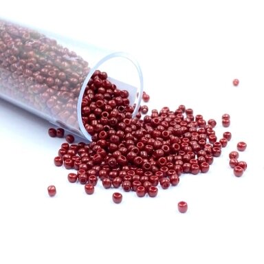 1,5x2mm bordo sp. biserio karoliukai, ±12g