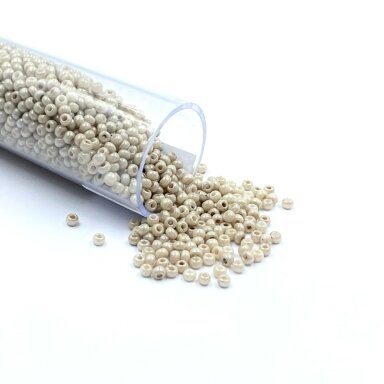 1,5x2mm kreminės sp. biserio karoliukai, ±12g