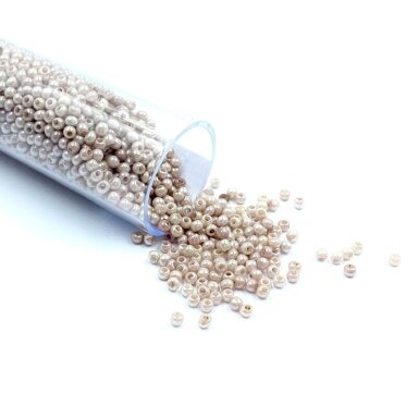 1,5x2mm kreminės sp. biserio karoliukai, ±12g