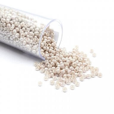 1,5x2mm kreminės sp. biserio karoliukai, ±12g