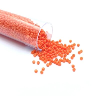 1,5x2mm oranžinės sp. biserio karoliukai, ±12g