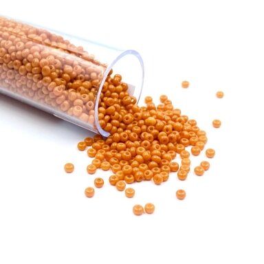 1,5x2mm oranžinės sp. biserio karoliukai, ±13g