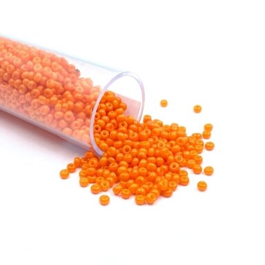 1,5x2mm oranžinės sp. biserio karoliukai, ±13g