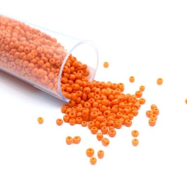 1,5x2mm oranžinės sp. biserio karoliukai, ±13g