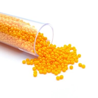 1,5x2mm oranžinės sp. biserio karoliukai, ±13g