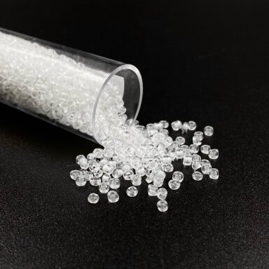 1,5x2mm skaidrios sp. biserio karoliukai, ±12g