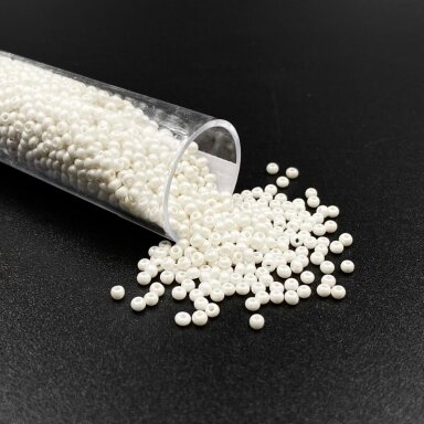 1,5x2mm švelniai kreminės sp. biserio karoliukai, ±12g