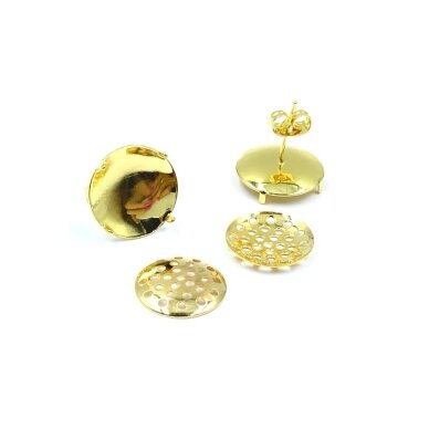 15mm 18k aukso sp. nerūdijančio plieno auskarų įvėrimas, 2vnt. 15mm 18k aukso sp. nerūdijančio plieno auskarų įvėrimas, 2vnt.