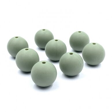 15mm chaki sp. silikoniniai karoliukai, 8vnt. 15mm chaki sp. silikoniniai karoliukai, 8vnt.