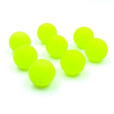 15mm neoninės salotinės sp. silikoniniai karoliukai, 8vnt. 15mm neoninės salotinės sp. silikoniniai karoliukai, 8vnt.