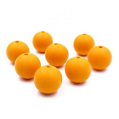 15mm oranžinės sp. silikoniniai karoliukai, 8vnt. 15mm oranžinės sp. silikoniniai karoliukai, 8vnt.