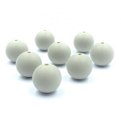 15mm pilkos sp. silikoniniai karoliukai, 8vnt. 15mm pilkos sp. silikoniniai karoliukai, 8vnt.