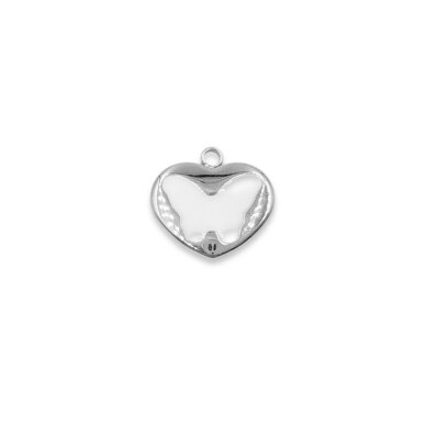 15x18mm platinos sp. nerūdijančio plieno pakabukas drugelis, 1vnt. 15x18mm platinos sp. nerūdijančio plieno pakabukas drugelis, 1vnt.