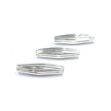 15x4mm sidabro sp. nerūdijančio plieno intarpas, 3vnt. 15x4mm sidabro sp. nerūdijančio plieno intarpas, 3vnt.