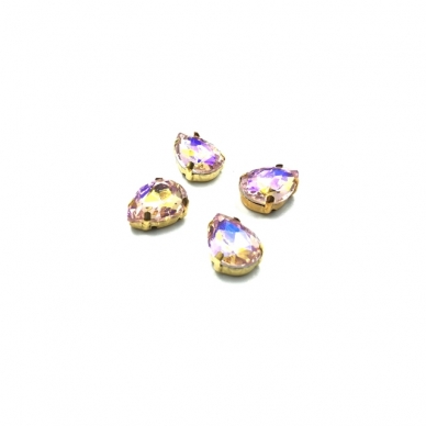 14x10mm švelnios rožinės AB sp. kristalai aukso sp. rėmeliuose, 4vnt. 14x10mm švelnios rožinės AB sp. kristalai aukso sp. rėmeliuose, 4vnt.