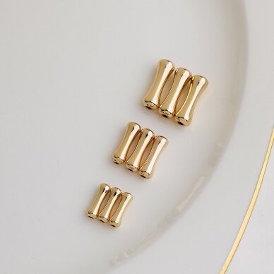 15x5mm 14k aukso sp. nerūdijančio plieno intarpai, 2vnt. 15x5mm 14k aukso sp. nerūdijančio plieno intarpai, 2vnt.