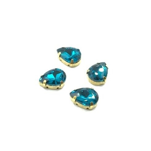 14x10mm electric sp. kristalai aukso sp. rėmeliuose, 4vnt