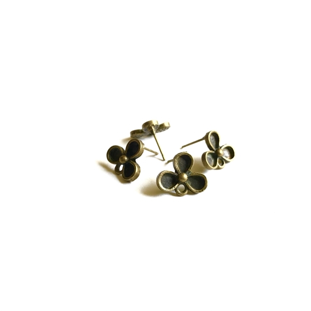 15x12mm žalvario sp. auskarų įvėrimai, 4vnt.