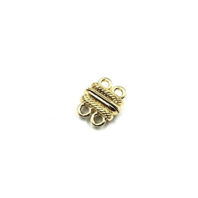 15x17mm aukso sp. magnetinis užsegimas 2 kilputėmis, 1vnt.