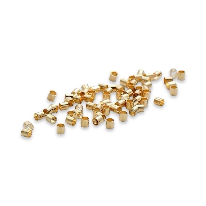 1,5mm 18k aukso sp. nerūdijančio plieno užbaigimo detalė spaustukas, 100vnt
