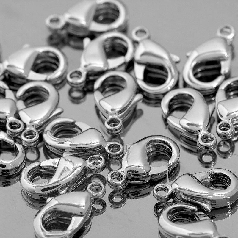15mm platinos sp. nerūdijančio plieno užsegimas karabinas, 2vnt.