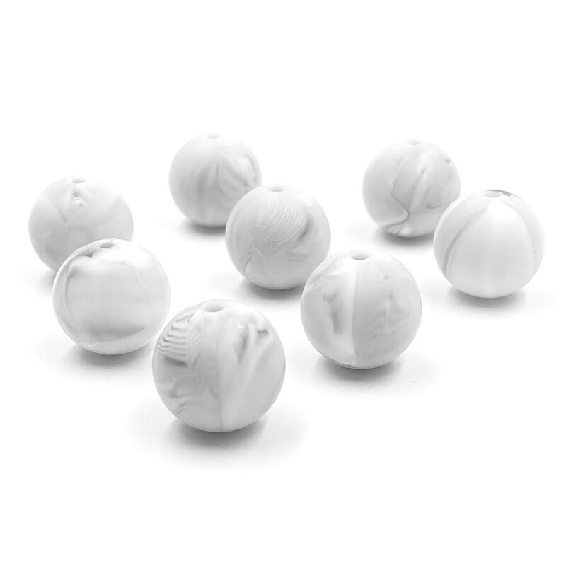 15mm pilkos ir juodos sp. silikoniniai karoliukai, 8vnt. 15mm pilkos ir juodos sp. silikoniniai karoliukai, 8vnt.