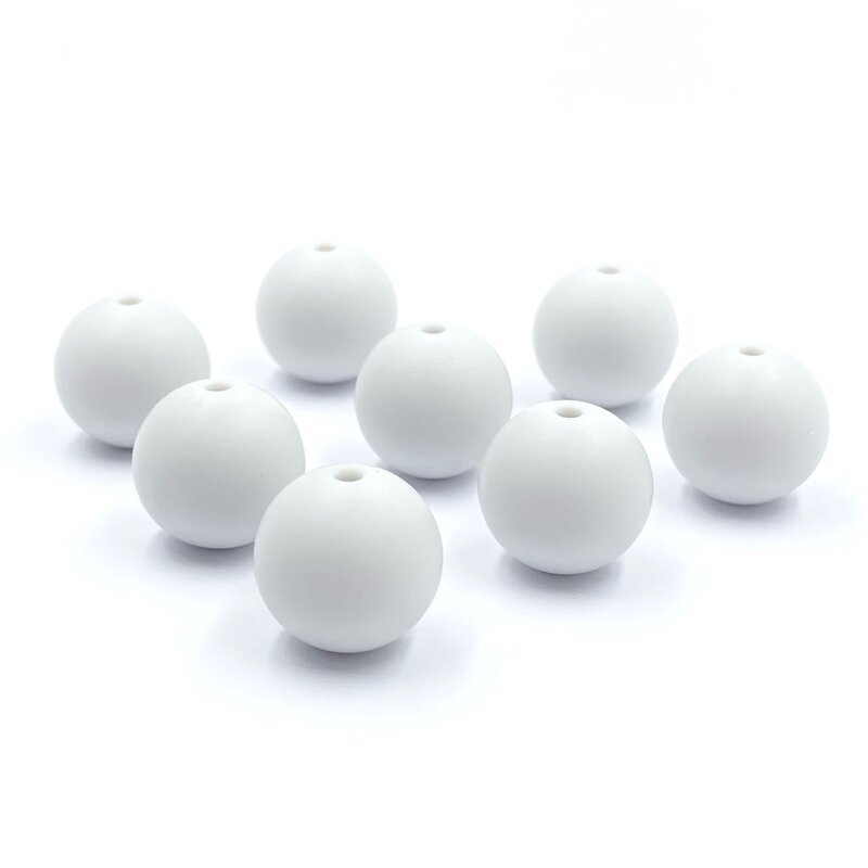 15mm pilkos sp. silikoniniai karoliukai, 8vnt.