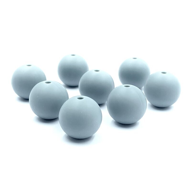15mm pilkšvos sp. silikoniniai karoliukai, 8vnt. 15mm pilkšvos sp. silikoniniai karoliukai, 8vnt.