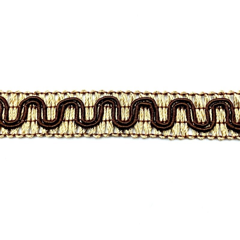 15mm rudos sp. sintetinis nėrinys, 1m