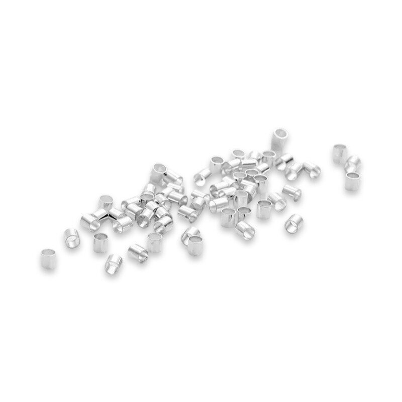 1,5mm sidabro sp.. nerūdijančio plieno užbaigimo detalė spaustukas, 100vnt