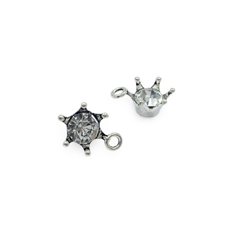 15x11mm sidabro sp. pakabukas karūna, 1vnt.