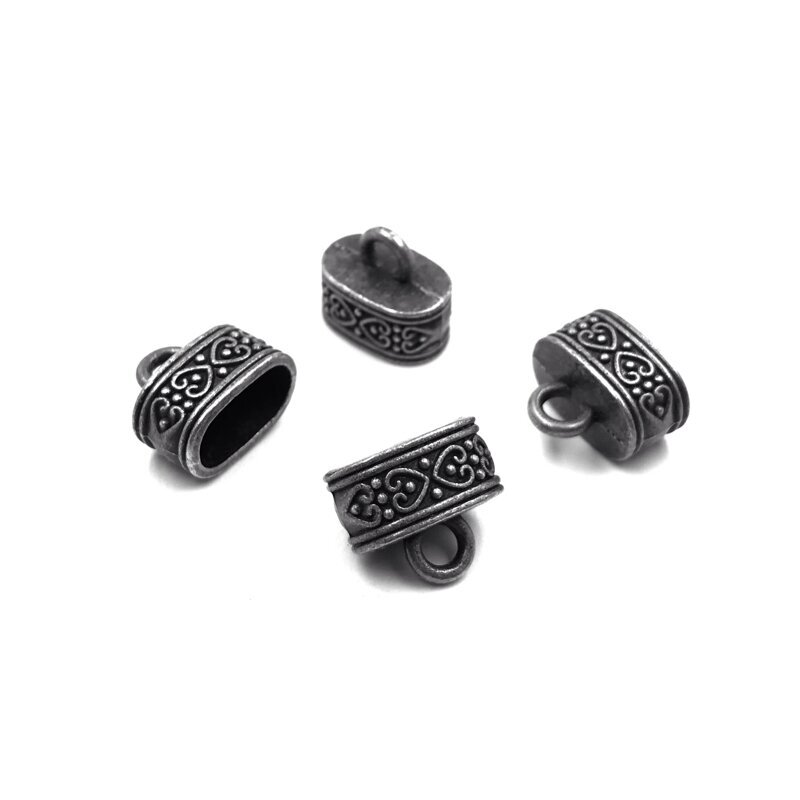 15x13x10mm juodintos sp. kepurėlės, 6vnt.