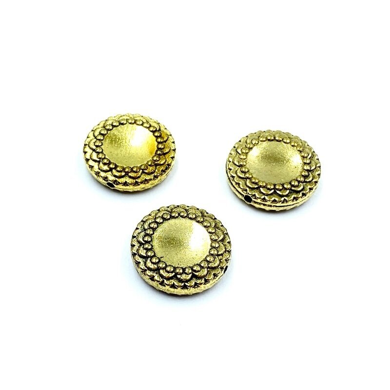 15x15mm aukso sp. intarpai, 6vnt.