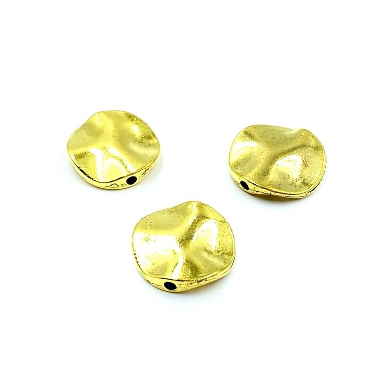 15x15mm aukso sp. intarpai, 7vnt.
