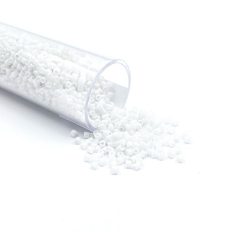 1,5x1,7mm baltos sp. biserio karoliukai, ±12g